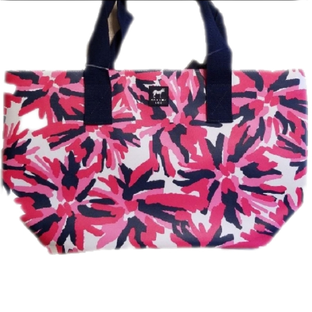 Dabney Lee Large Floral Pink White Tote